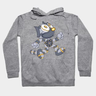 Mecha cyborg felix the cat run sing Hoodie